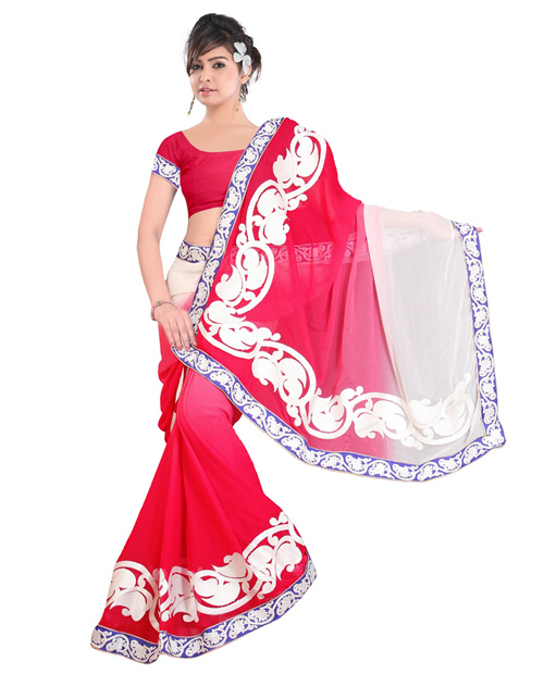 New Arrival Pink Shaded Saree